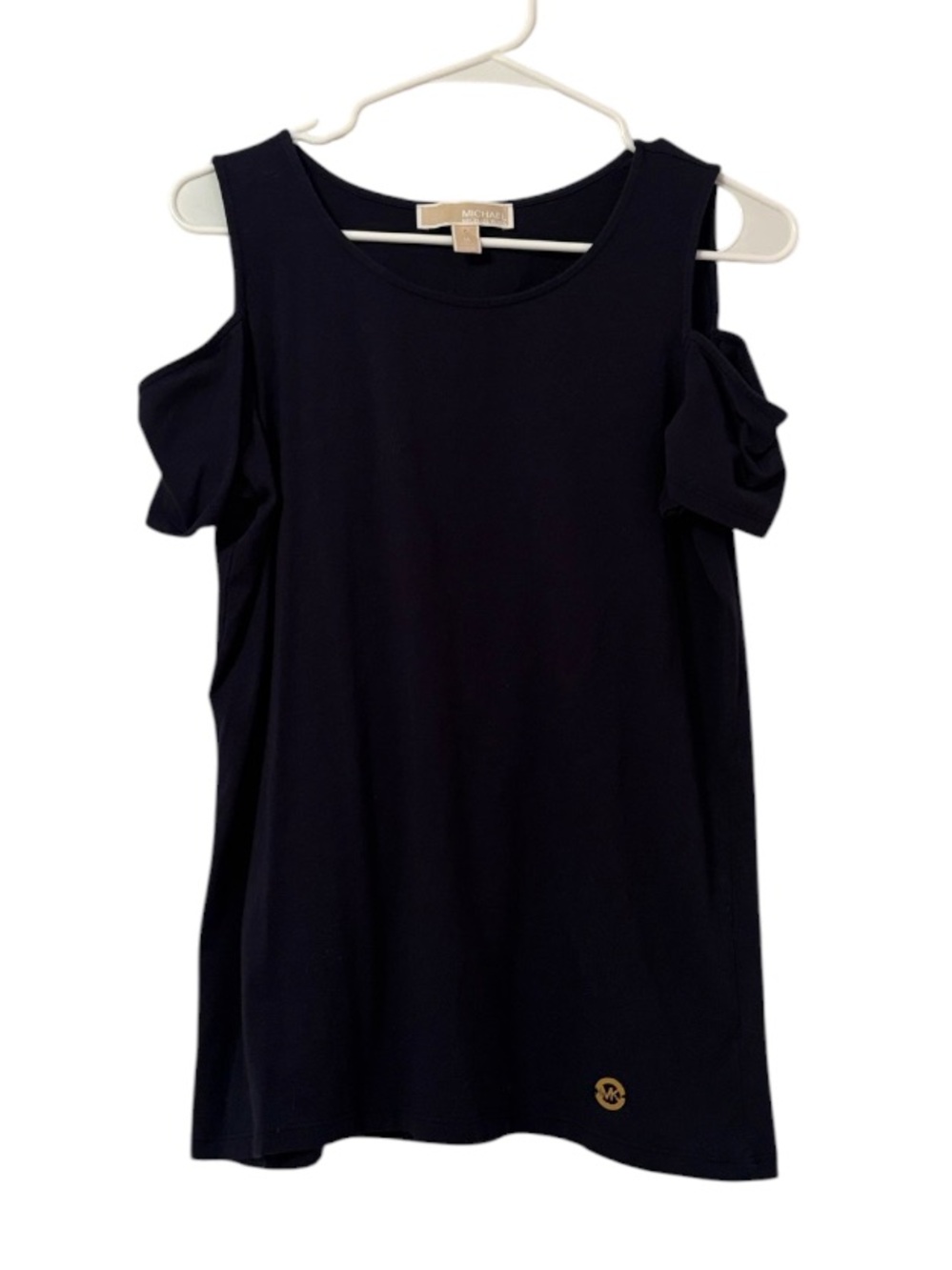 Michael Kors Navy Blue Cold Shoulder Blouse